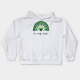 One Lucky Shamrock Teacher St Patrick’s Day Appreciation Kids Hoodie